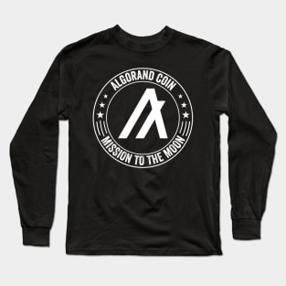 Vintage Algorand ALGO Coin To The Moon Crypto Token Cryptocurrency Wallet Birthday Gift For Men Women Long Sleeve T-Shirt